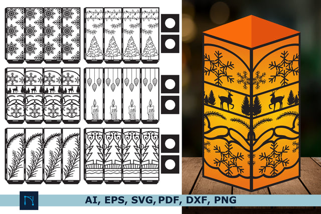 Christmas 3D Lantern SVG Bundle SVG MD JOYNAL ABDIN 