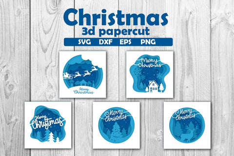 christmas 3d papercut SVG dadan_pm 