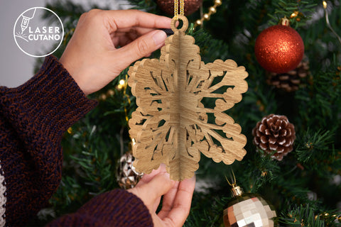 CHRISTMAS 3D Snowflakes Multilayer Laser Cut Files, Mandala, Round SVG, 3D Designs, Mini Design Bundles SVG LaserCutano 