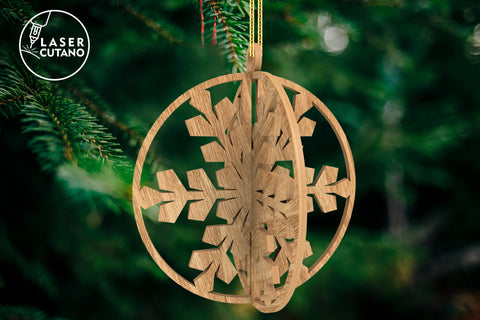 CHRISTMAS 3D Snowflakes Multilayer Laser Cut Files, Mandala, Round SVG, 3D Designs, Mini Design Bundles SVG LaserCutano 