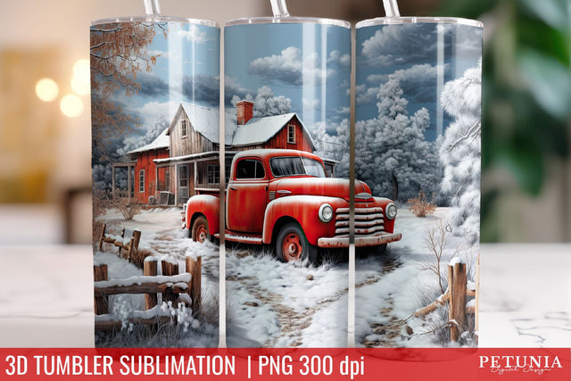 Christmas 3D Tumbler Designs | Christmas Sublimation Tumbler Sublimation Petunia Digital Design 