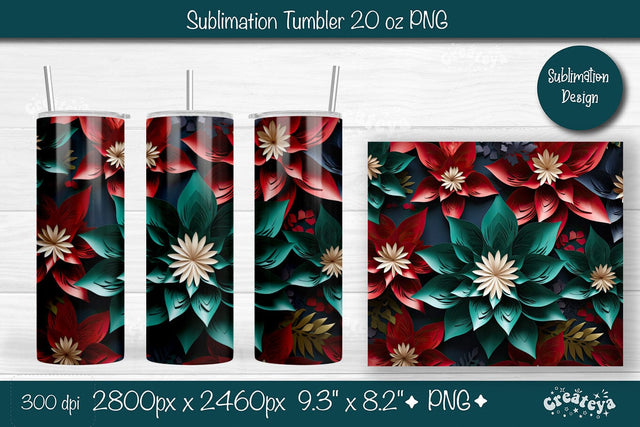 Christmas 3D Tumbler wrap png 20 Oz sublimation design Xmas Tumbler Sublimation Createya Design 