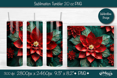 Christmas 3D Tumbler wrap png 20 Oz sublimation design Xmas Tumbler Sublimation Createya Design 