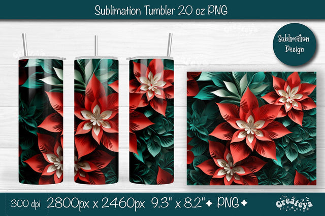 Christmas 3D Tumbler wrap png 20 Oz sublimation design Xmas Tumbler Sublimation Createya Design 