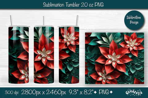 Christmas 3D Tumbler wrap png 20 Oz sublimation design Xmas Tumbler Sublimation Createya Design 
