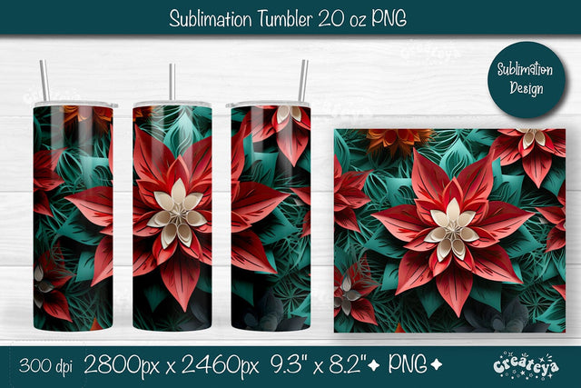 Christmas 3D Tumbler wrap png 20 Oz sublimation design Xmas Tumbler Sublimation Createya Design 