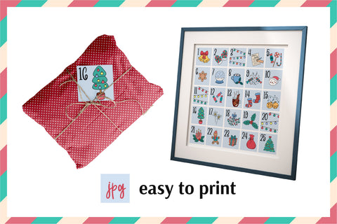 Christmas Advent Calendar for kids | 25 Xmas Cards | Vector Sublimation AnnaViolet_store 