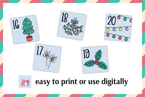 Christmas Advent Calendar for kids | 25 Xmas Cards | Vector Sublimation AnnaViolet_store 