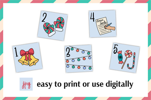 Christmas Advent Calendar for kids | 25 Xmas Cards | Vector Sublimation AnnaViolet_store 