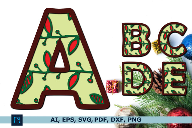Christmas alphabet for decor SVG bundle SVG MD JOYNAL ABDIN 