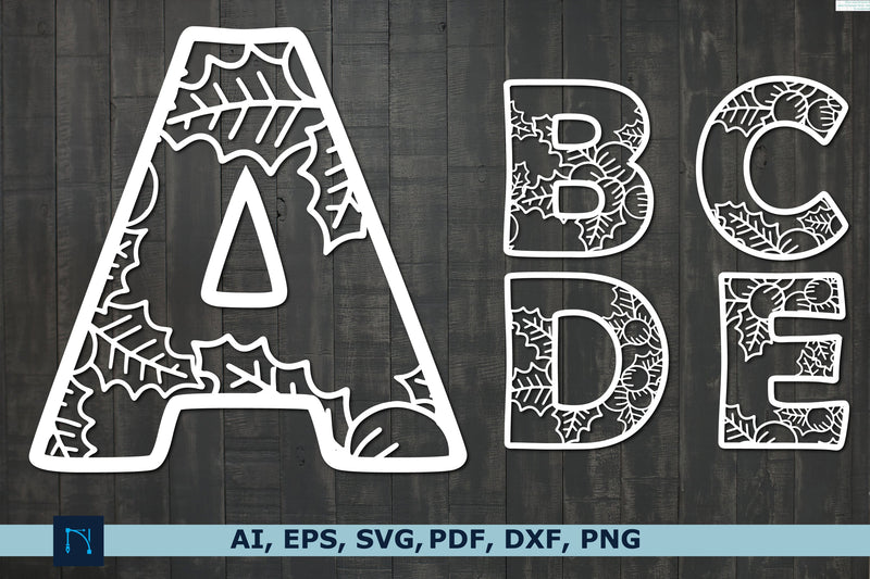 Christmas alphabet ornament SVG bundle SVG MD JOYNAL ABDIN 