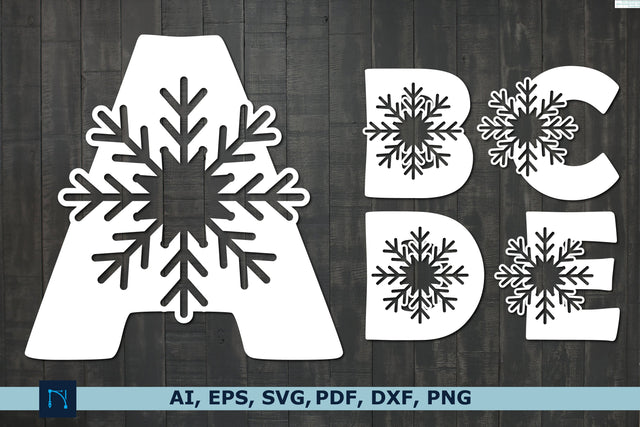 Christmas alphabet snowflake SVG bundle SVG MD JOYNAL ABDIN 