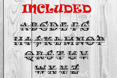 christmas alphabet split SVG SPS PNG DXF SVG dadan_pm 