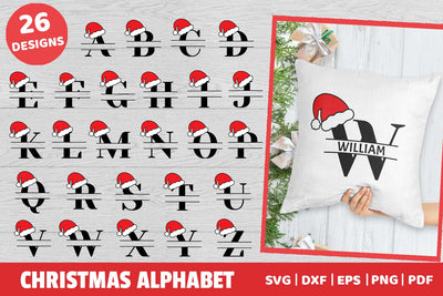 Christmas Alphabet SVG | Christmas Split Monogram SVG SVG Irina Ostapenko 