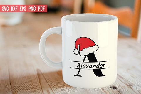 Christmas Alphabet SVG | Christmas Split Monogram SVG SVG Irina Ostapenko 