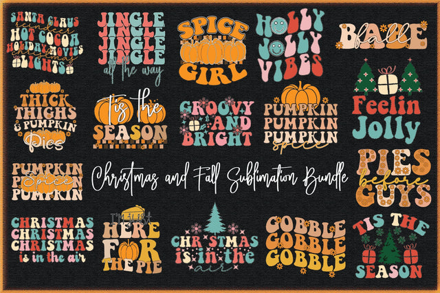 Christmas and Fall Sublimation Bundle Sublimation Creativeart88 