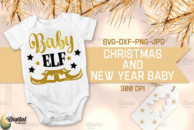 Christmas And New Year Baby. Cute Design SVG. Baby Elf SVG Evgenyia Guschina 