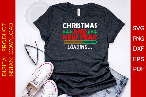 Christmas And New Year Loading SVG PNG EPS Cut File SVG Creativedesigntee 