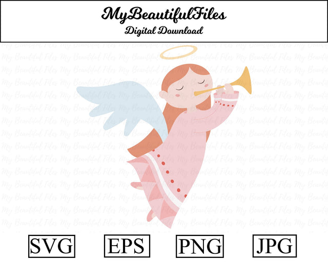 Christmas Angel SVG MyBeautifulFiles 