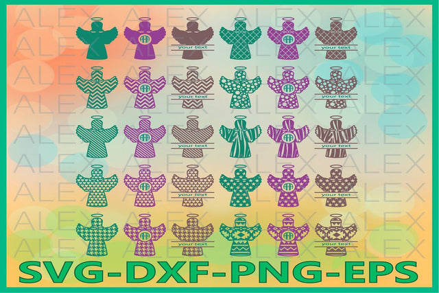 Christmas Angels Frames SVG SVG AlexSVGStudio 