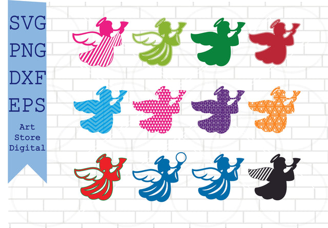 Christmas Angels SVG, Christmas Angel Monogram Frame, Xmas svg, Christmas Angel Clip Art, Christmas Angel Cut File SVG Artstoredigital 