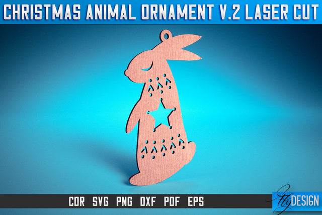 Christmas Animal Ornaments Laser Cut SVG | Christmas Ornaments Laser Cut SVG Design | CNC Files SVG Fly Design 