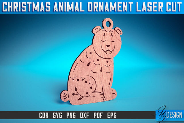 Christmas Animal Ornaments Laser Cut SVG | Christmas Ornaments Laser Cut SVG Design | CNC Files SVG Fly Design 
