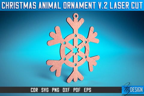 Christmas Animal Ornaments Laser Cut SVG | Christmas Ornaments Laser Cut SVG Design | CNC Files v.2 SVG Fly Design 