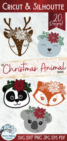 Christmas Animal SVG Bundle SVG Wispy Willow Designs 