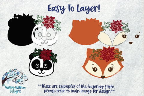 Christmas Animal SVG Bundle SVG Wispy Willow Designs 