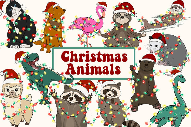 Christmas Animals Sublimation Bundle Sublimation LAM HOANG THUY 