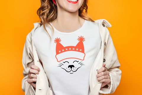 Christmas animals svg bundle, animal face svg bundle, winter SVG Digital Rainbow Shop 