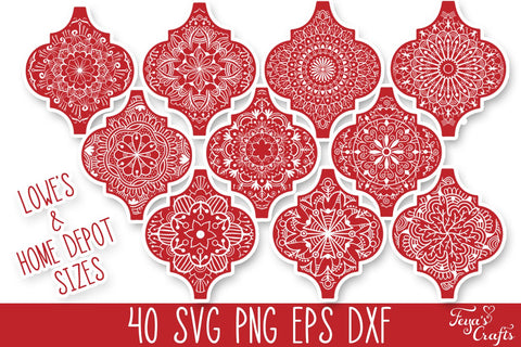Christmas Arabesque Mandala SVG Files Bundle SVG Feya's Fonts and Crafts 