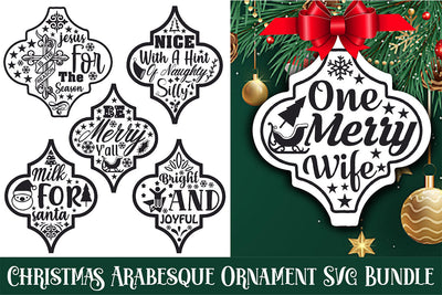 Christmas Arabesque Ornament Bundle SVG Rupkotha 