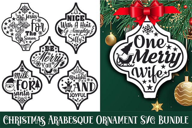 Christmas Arabesque Ornament Bundle SVG Rupkotha 