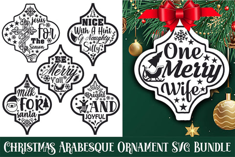Christmas Arabesque Ornament Bundle SVG Rupkotha 