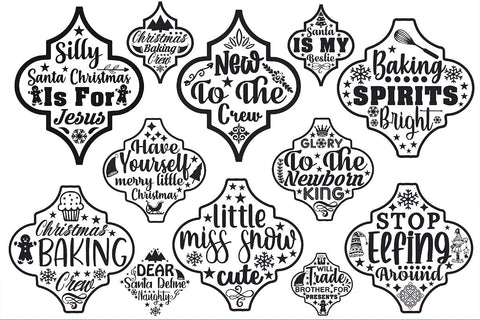Christmas Arabesque Ornament Bundle SVG Rupkotha 