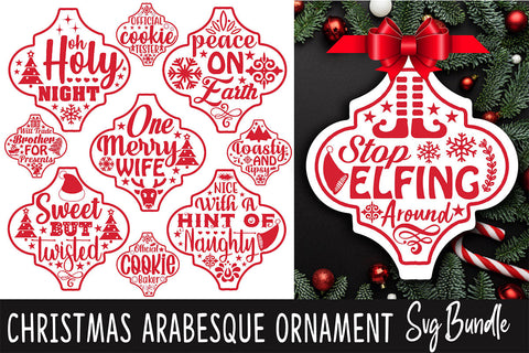 Christmas Arabesque Ornament SVG Bundle SVG Rupkotha 