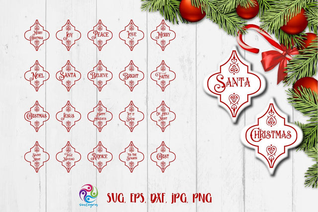 Christmas Arabesque Ornament Tile Bundle Svg SVG Sintegra 