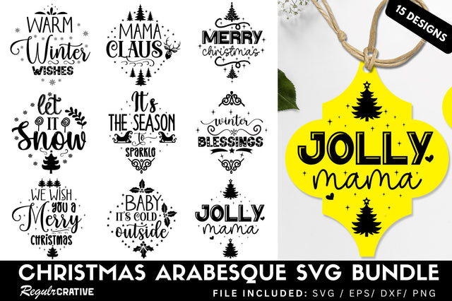 Christmas Arabesque Svg Bundle SVG Regulrcrative 