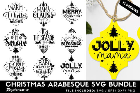 Christmas Arabesque Svg Bundle SVG Regulrcrative 