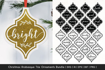 Christmas Arabesque Tile Ornament SVG Bundle - Christmas SVG SVG Dasagani-svg-crafts 