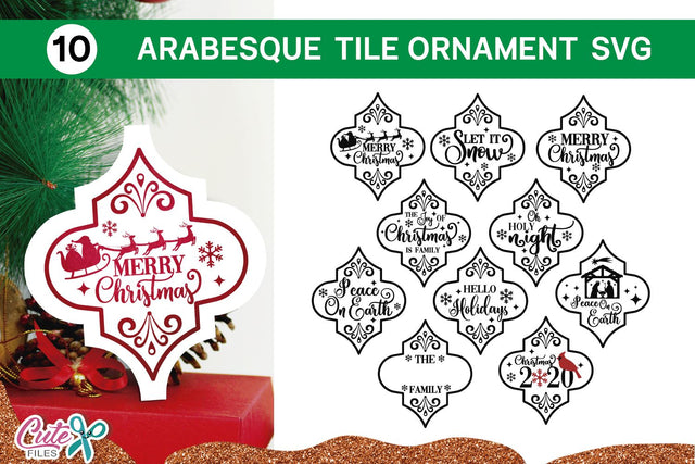 Christmas Arabesque tile svg bundle 2 cut file SVG Cute files 