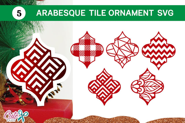 Christmas Arabesque tile svg bundle cut file SVG Cute files 