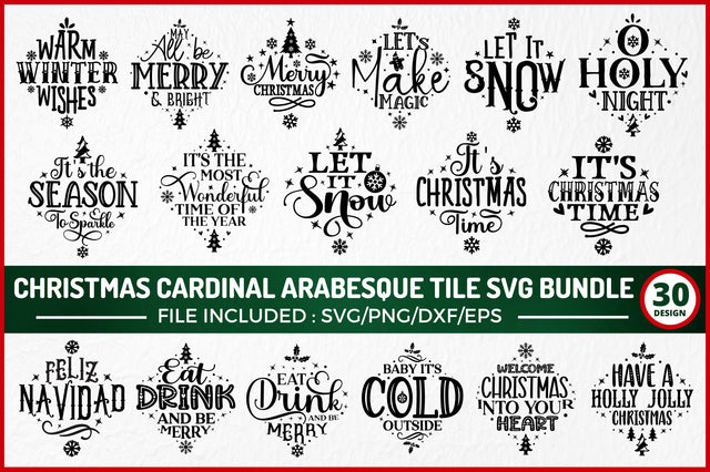 Christmas Arabesque Tile SVG Bundle SVG Regulrcrative 