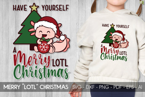 Christmas Axolotl SVG | Merry Lotl Christmas | Axolotl cut file SVG Whodunit Designs 