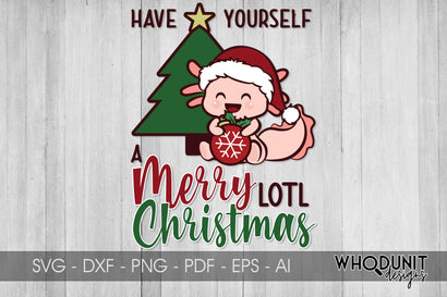 Christmas Axolotl SVG | Merry Lotl Christmas | Axolotl cut file SVG Whodunit Designs 