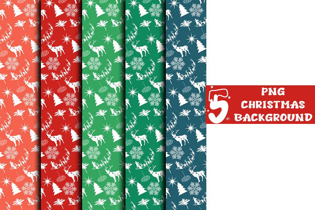 Christmas Background Digital Pattern Ethnic Touch 