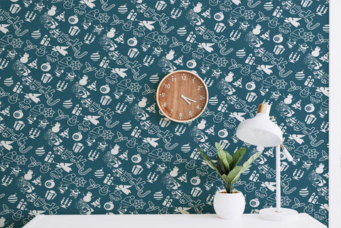 Christmas Background Digital Pattern Ethnic Touch 