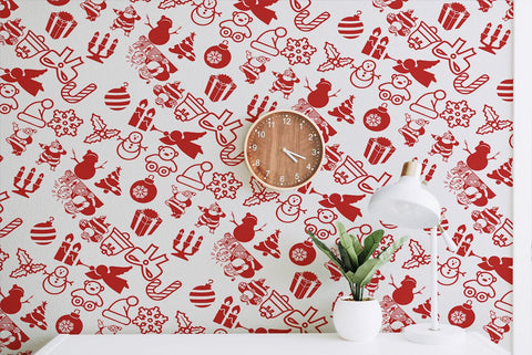 Christmas Background Digital Pattern Ethnic Touch 
